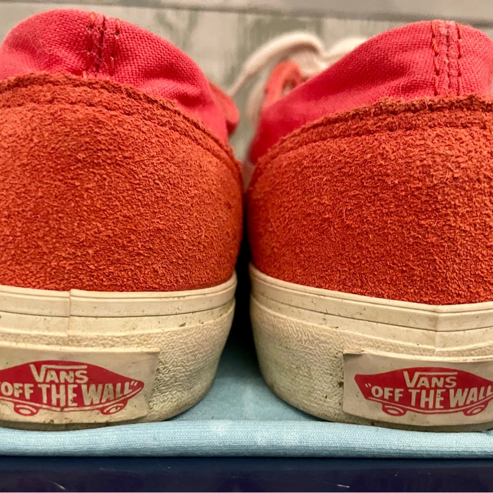 VANS Red Suede & Canvas Old Skool Shoe.  Size 6.5 Women - Picture 5 of 8